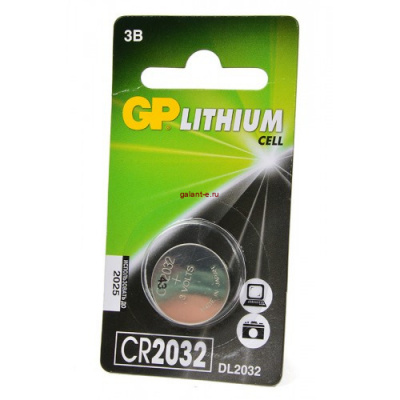 Элемент питания GP Lithium CR2032-7CR1 CR2032 BL1