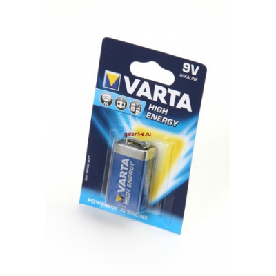 VARTA HIGH ENERGY 4922 6LR61 BL1, элемент питания, батарейка