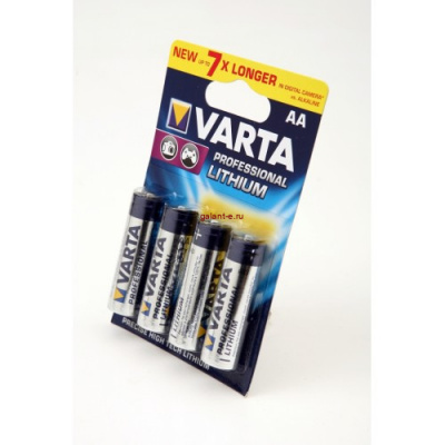 VARTA PROFESSIONAL LITHIUM 6106 FR6 BL4, элемент питания, батарейка