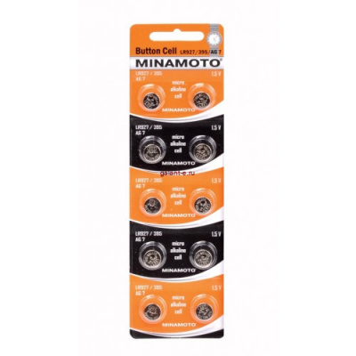 Элемент питания MINAMOTO Button Cell AG7 BL10